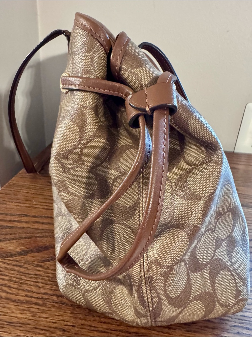 Coach Drawstring Carryall in Signature Canvas - Picture 5 of 11